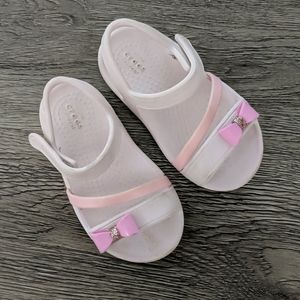 Pink Crocs Sandals with Bow